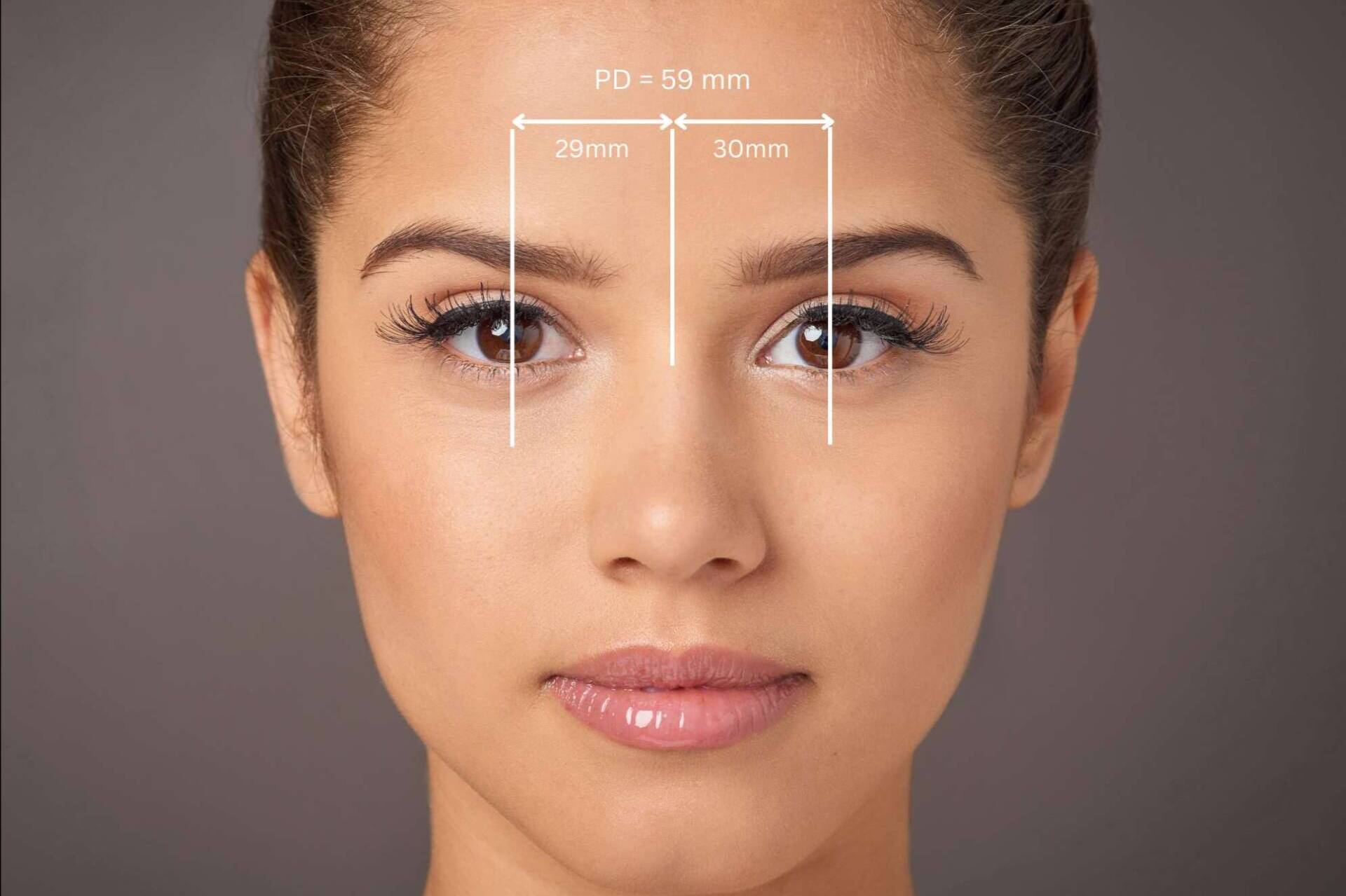 PD-arvo havainnollistettuna naisen kasvoilla